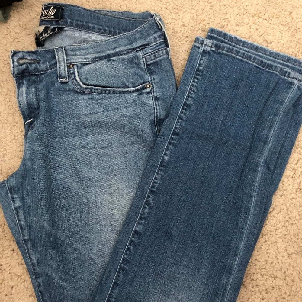 Lucky brand jeans medium wash straight leg size 8